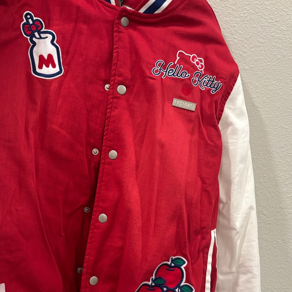 Sanrio Hello Kitty Red and White Bomber Jacket